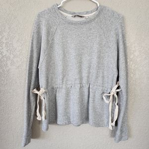 Athleta Studio Sweatshirt Gray with Side Tie Size S
